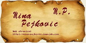 Mina Pejković vizit kartica